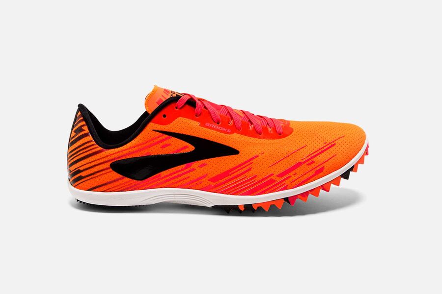 Brooks Men's Mach 18 Spikeless Cross Country Shoes Orange/Pink/Black XRFM-18705